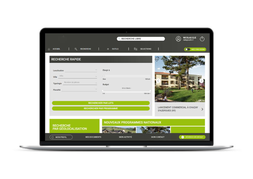 extranet prescripteurs par OLEAN Group : EXTRA IMMO